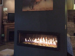 black Gas fireplace